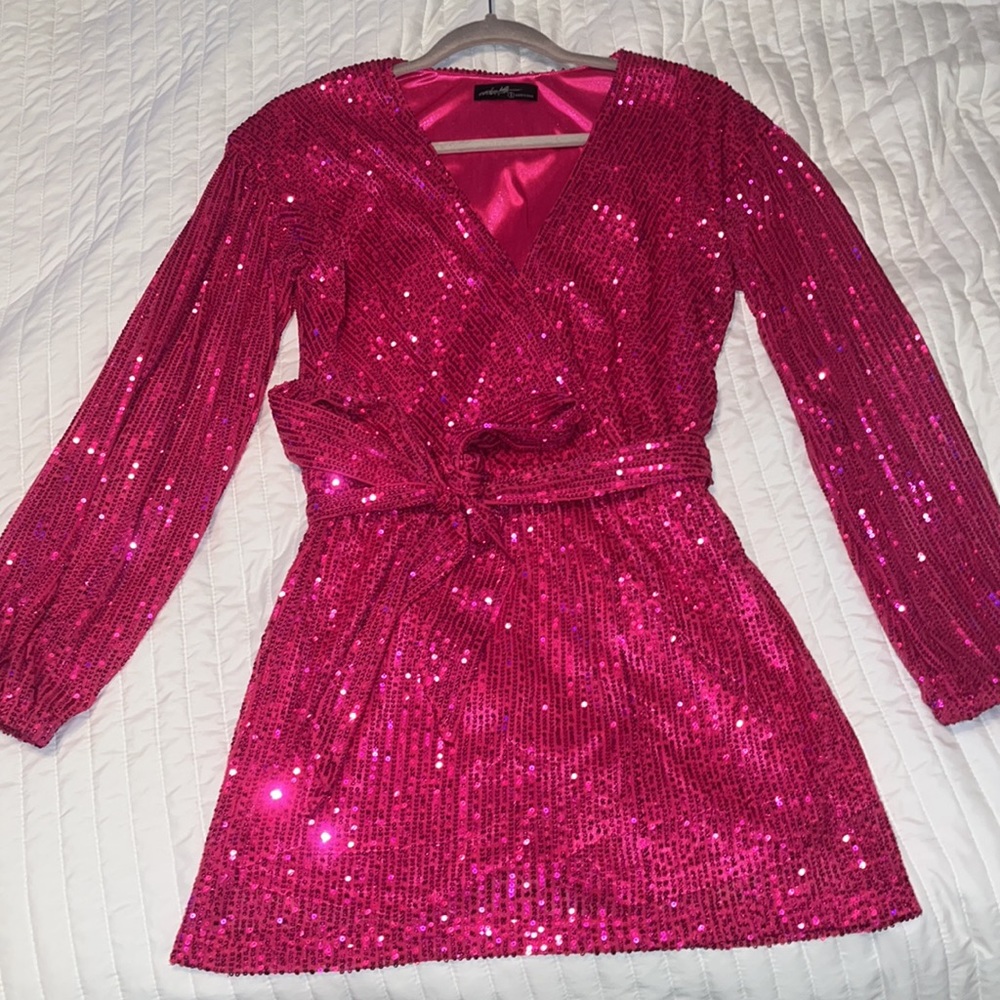 Pink sequin dress/romper